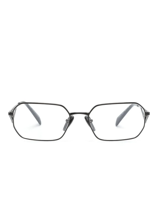 Prada Eyewear logo plaque geometric frame glasses