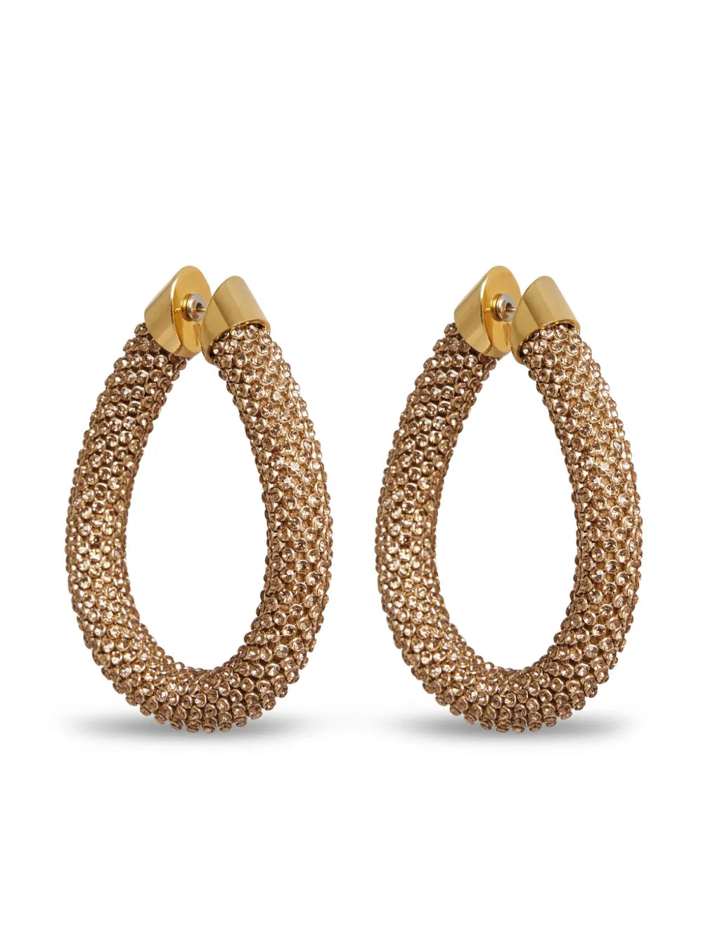 Rabanne Gold Pixel chainmail earrings