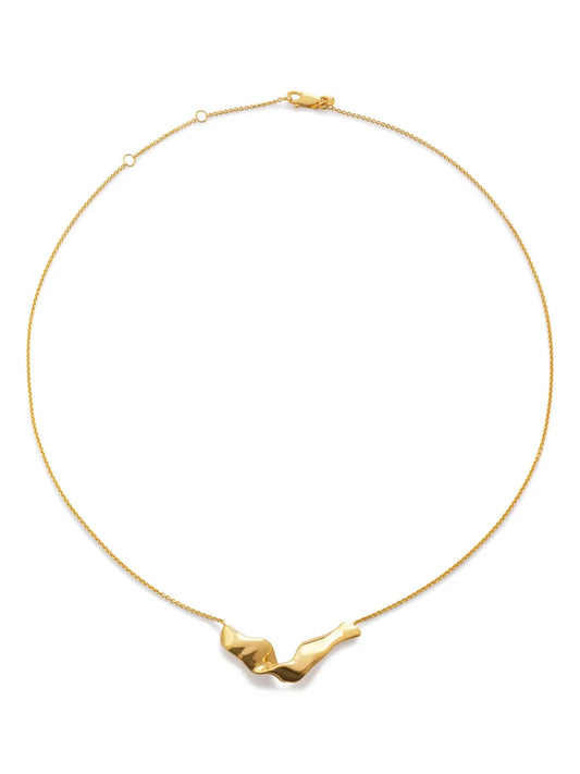 Monica Vinader Wave polished finish necklace