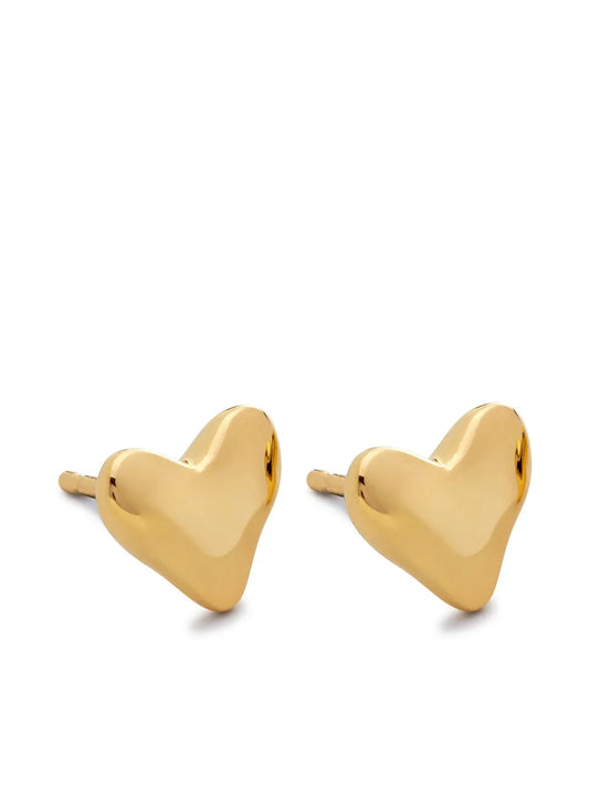 Monica Vinader heart stud earrings