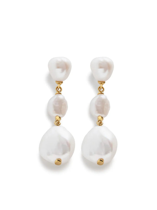Monica Vinader Nura Reef pearl drop earrings