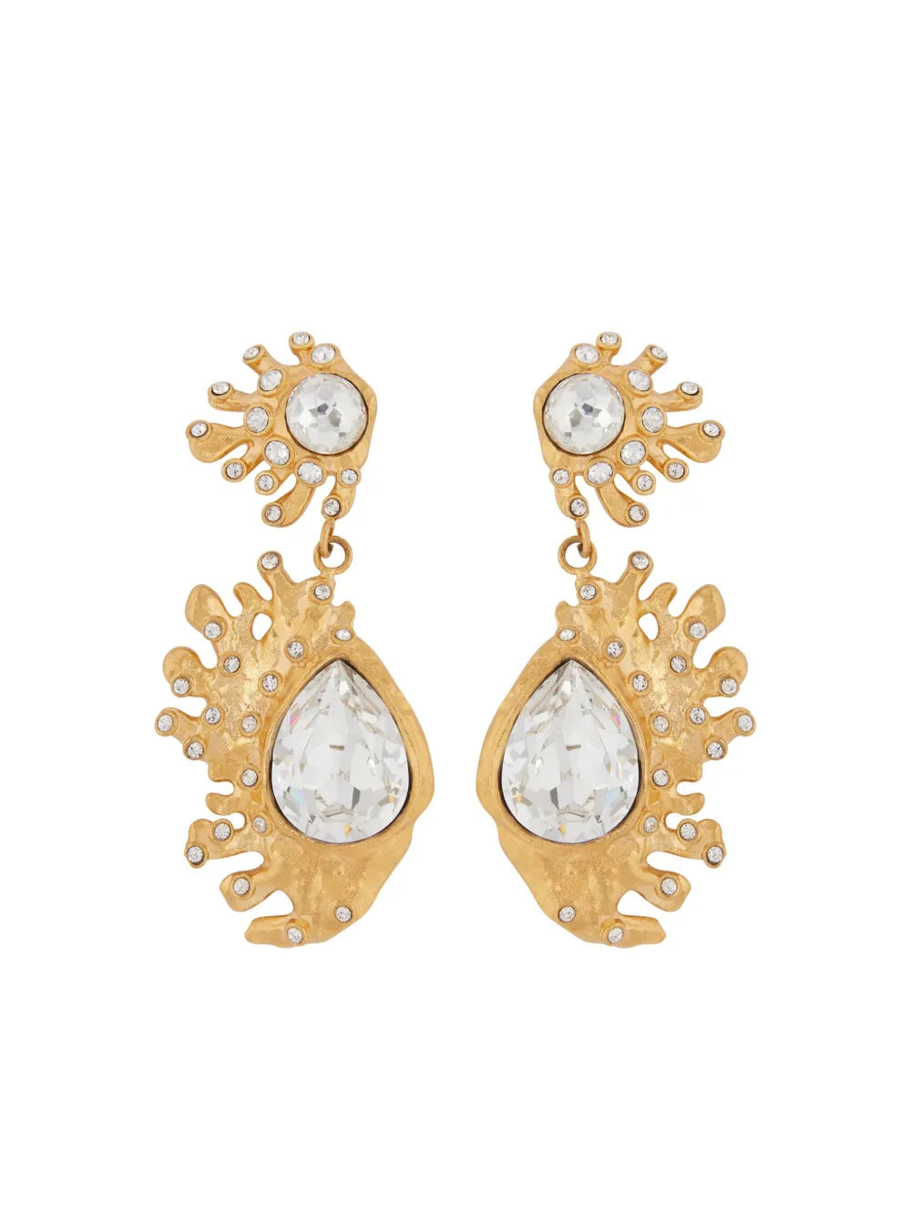 Oscar de la Renta Cactus crystal embellished earrings