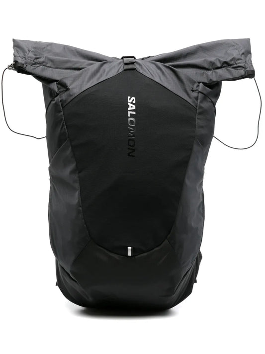 Salomon logo print roll top backpack