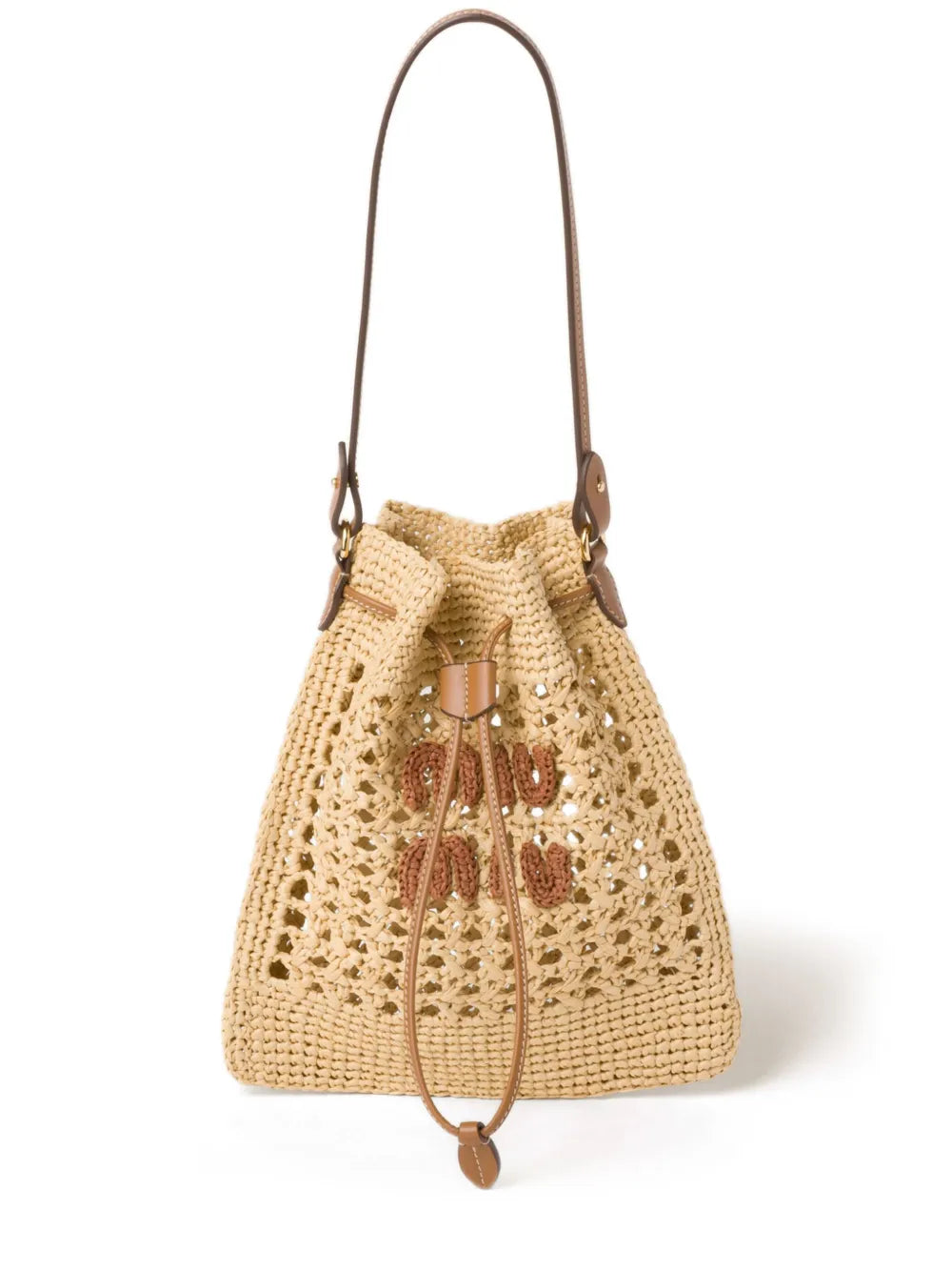 Miu Miu woven raffia mini bag