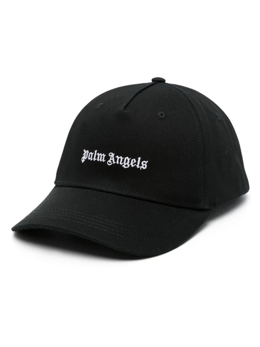Palm Angels logo embroidered cotton hat