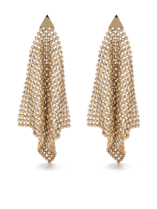 Rabanne crystal embellished drop earrings