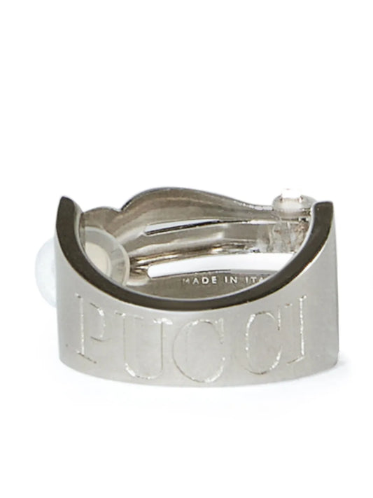 PUCCI Crush logo debossed earcuffs