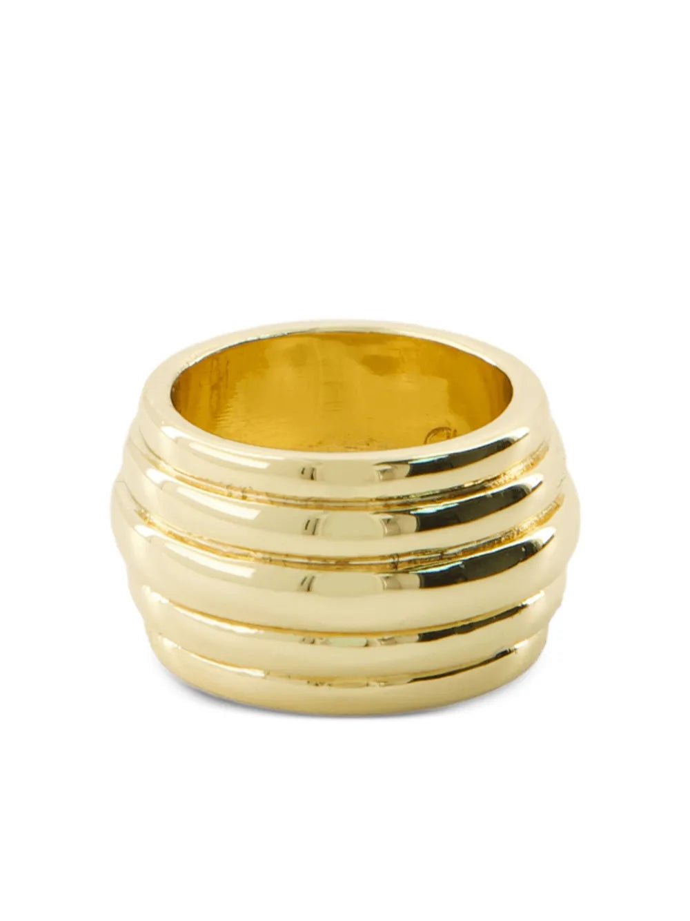 ANINE BING ribbed gold ring