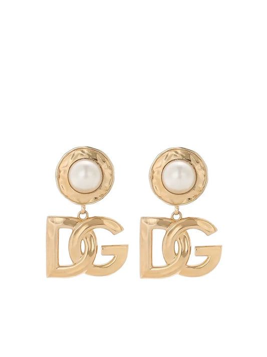 Dolce & Gabbana logo pendant earrings