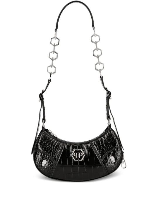 Philipp Plein logo plaque leather shoulder bag