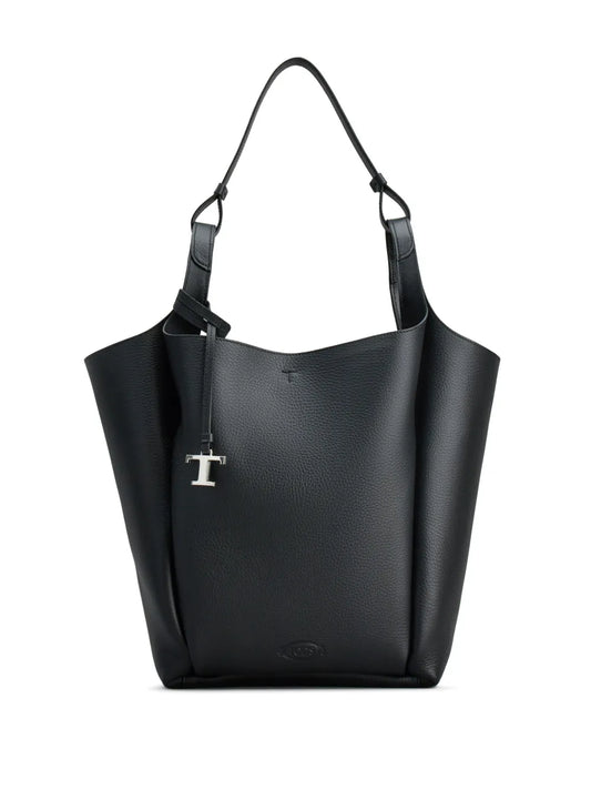 Tod's logo debossed leather tote bag