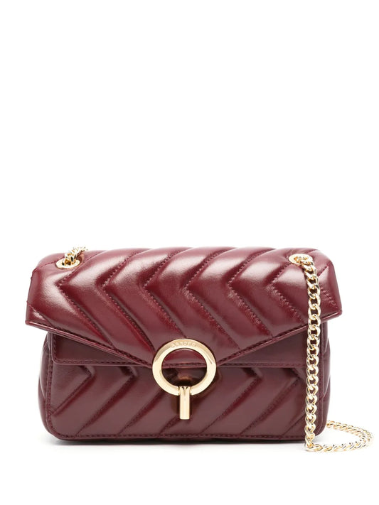 SANDRO Yza quilted leather shoulder bag