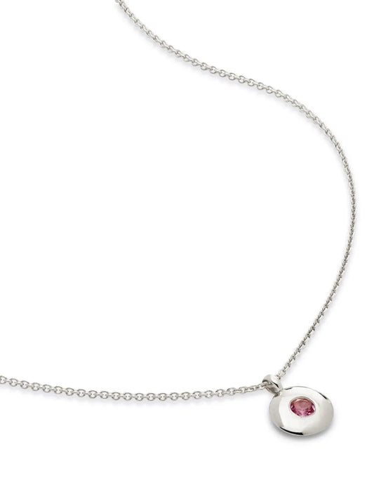Monica Vinader October Birthstone pink tourmaline necklace