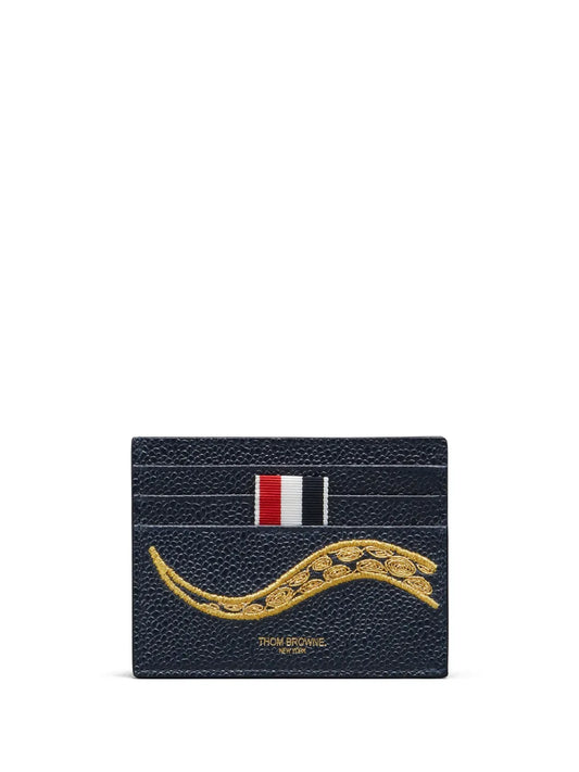 Thom Browne snake embroidered cardholder