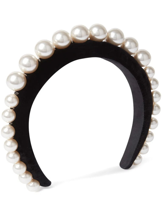 Nina Ricci pearl velvet headband