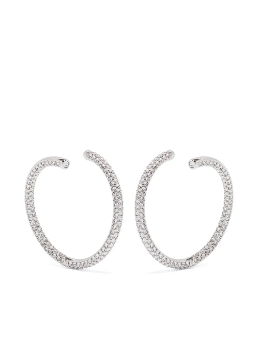 Swarovski Dextera sculpted  hoop earrings