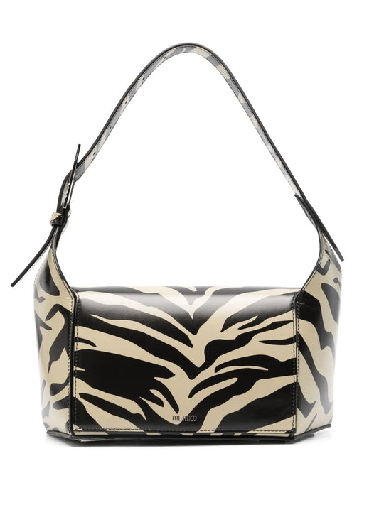 The Attico 7/7 zebra print shoulder bag