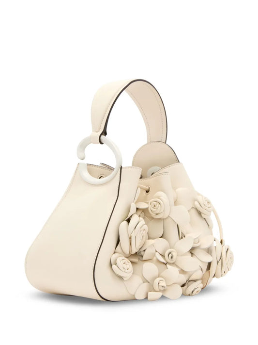 Oscar de la Renta O Handle floral appliqué bag