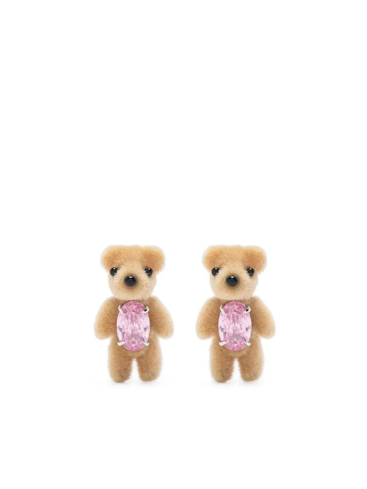 YVMIN bear motif earrings