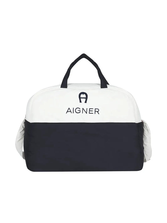 Aigner Kids logo embroidered diaper bag