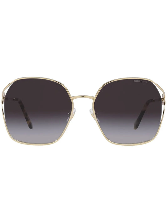 Miu Miu Eyewear logo square frame sunglasses