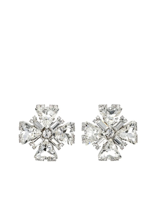 Alessandra Rich Square Cross earrings