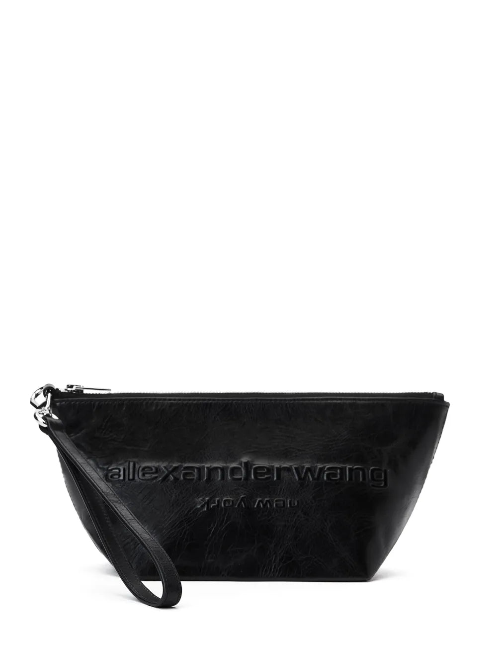 Alexander Wang logo embossed leather pouch