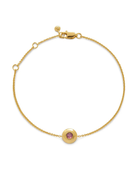 Monica Vinader 18kt yellow gold vermeil October Birthstone bracelet