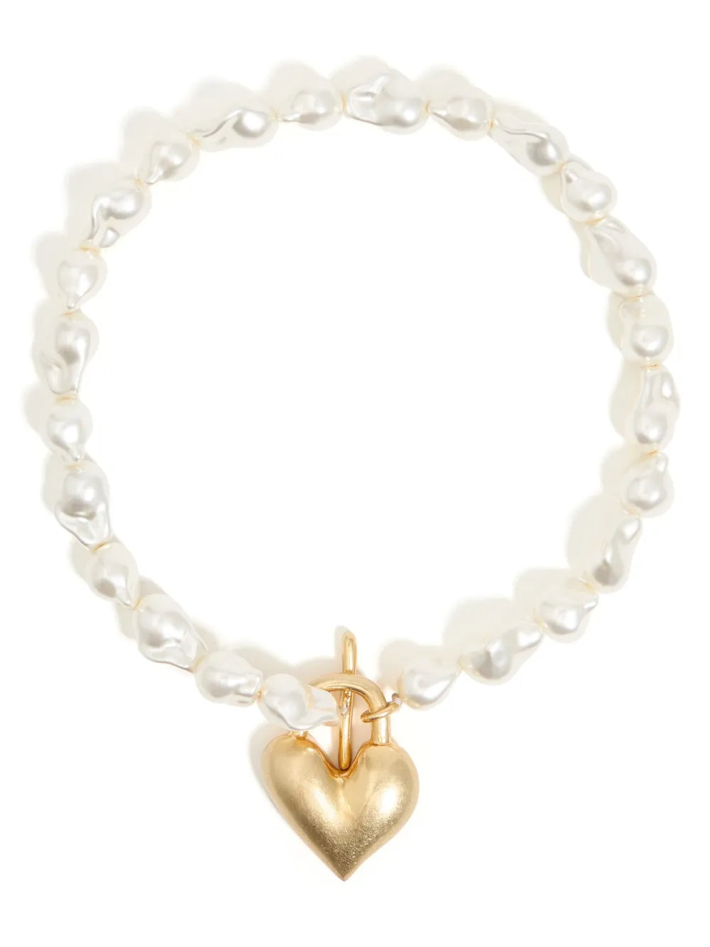 Bimba y Lola matte golden heart necklace