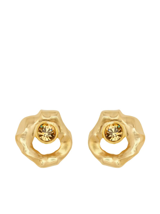 Oscar de la Renta textured earrings