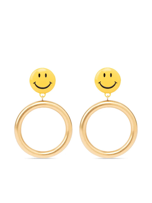 Moschino smile motif earrings