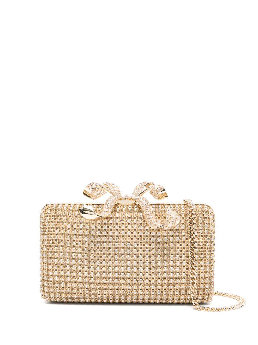 Self-Portrait crystal box clutch bag