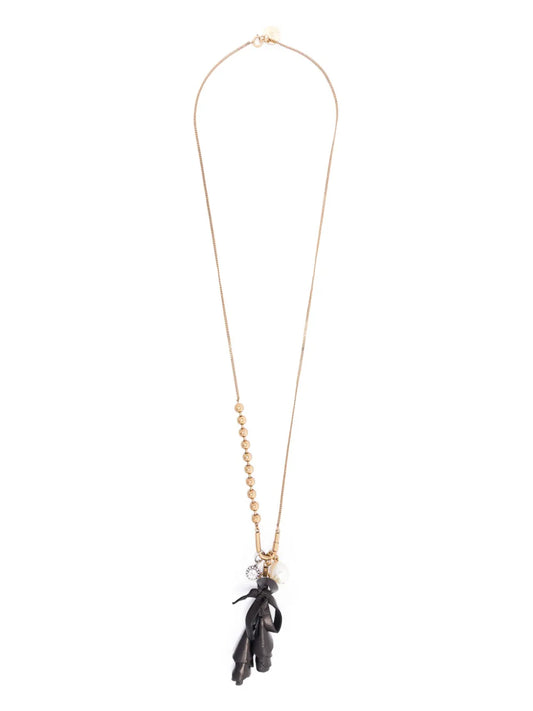 Ermanno Scervino bow and pearls necklace