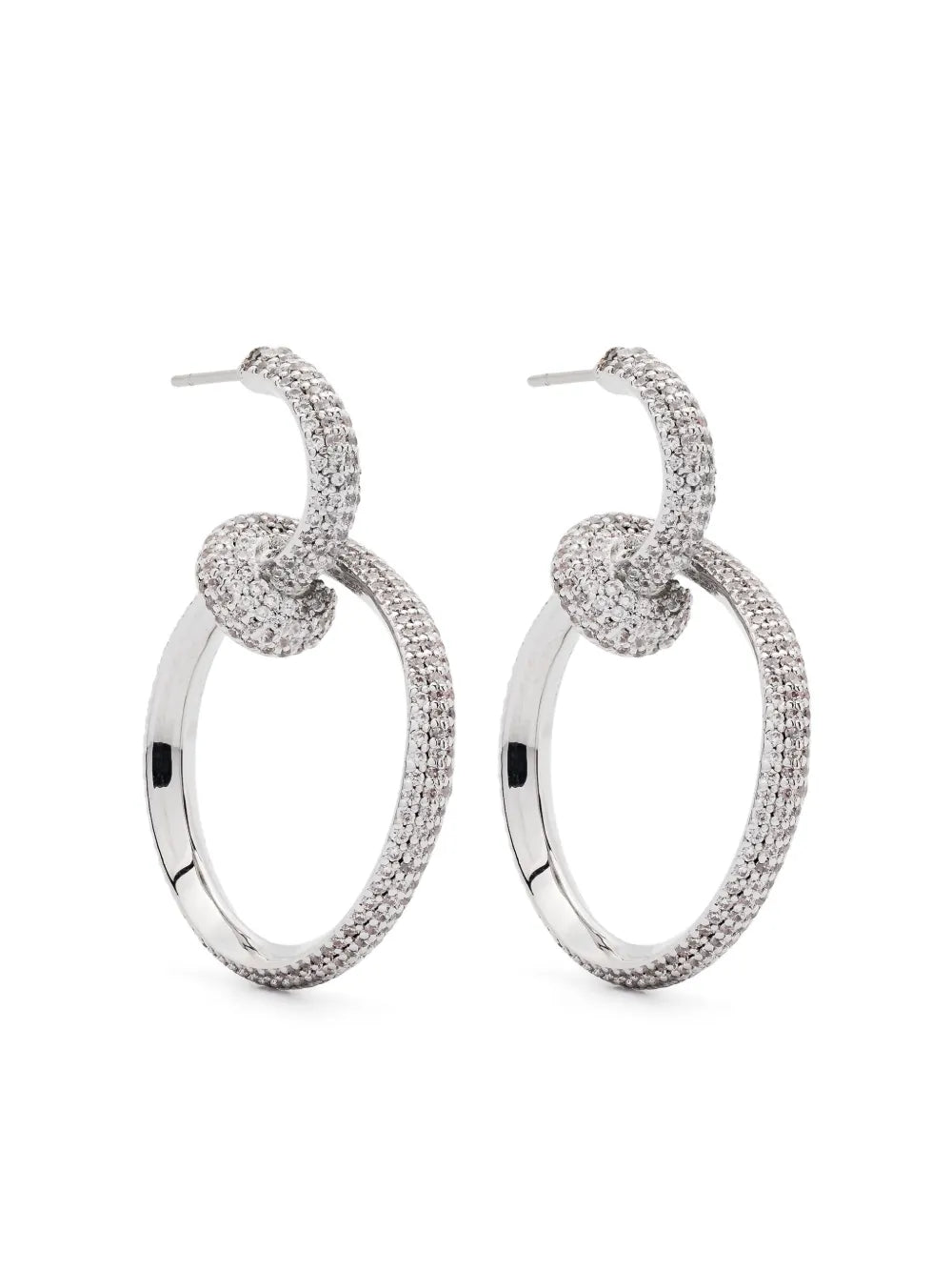 Eddie Borgo pavé curled hoop earrings