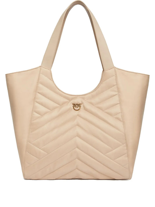 PINKO puzzle quilted tote bag