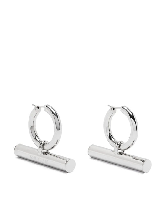 Alexander McQueen T Bar hoop earrings