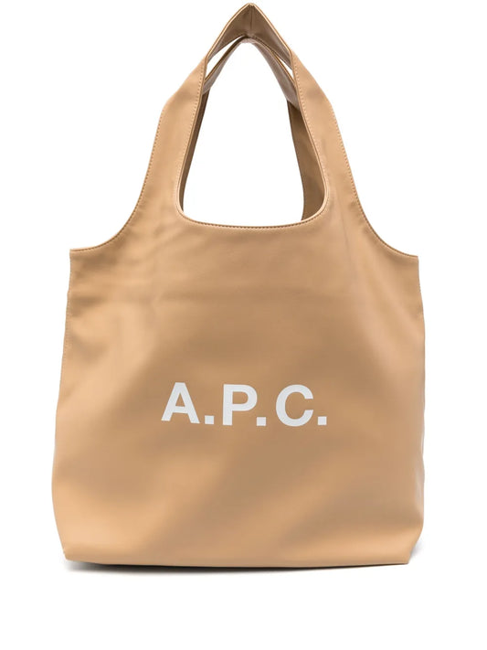 A.P.C. logo print tote bag