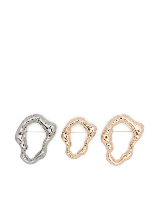 Patrizia Pepe sculpted brooches (set of three)