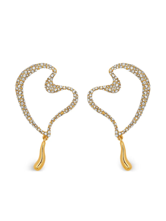 Oscar de la Renta heart drop earrings