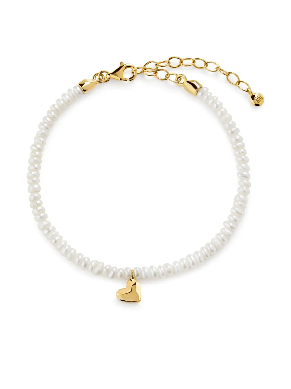 Monica Vinader Mini pearl heart bracelet