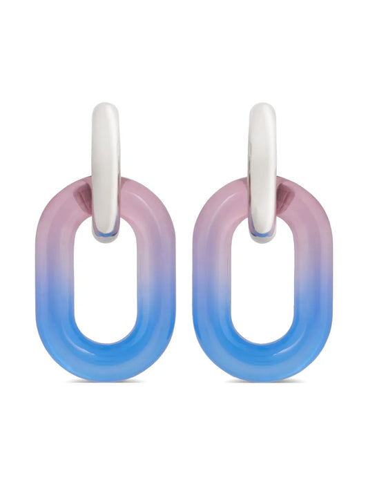 Rabanne XL Link Oversized Tie Dye earrings