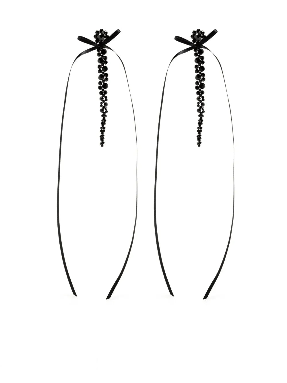 Simone Rocha slim bow ribbon drip earrings