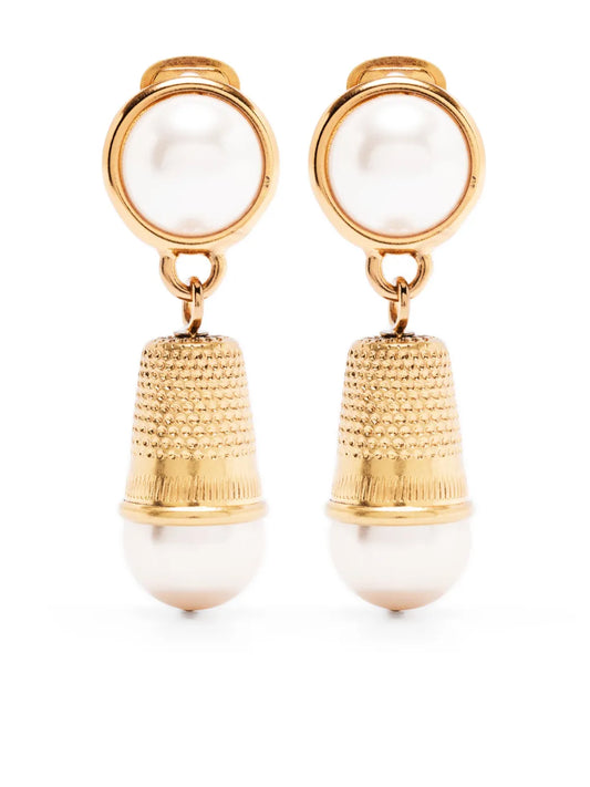 Moschino Thimble clip on earrings