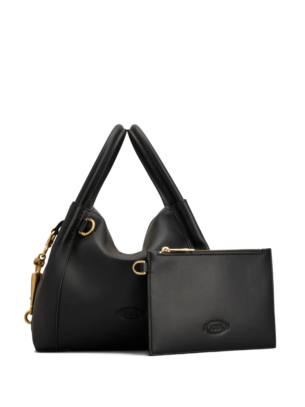 Tod's logo stamp leather tote bag