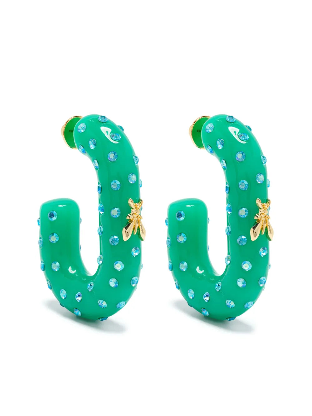 Patrizia Pepe rhinestone hoop earrings