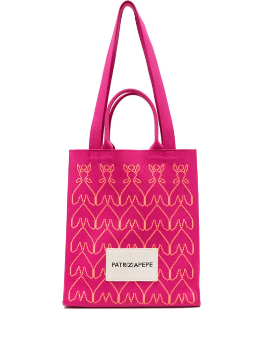Patrizia Pepe pattern jacquard tote bag
