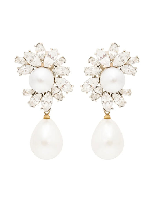 Kenneth Jay Lane pearl detailing earrings