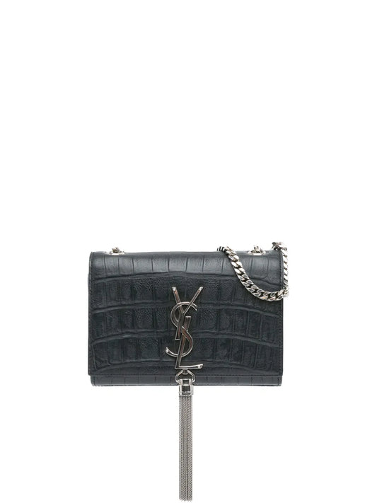 Saint Laurent 2014 Mini Croc Embossed Kate Tassel crossbody bag