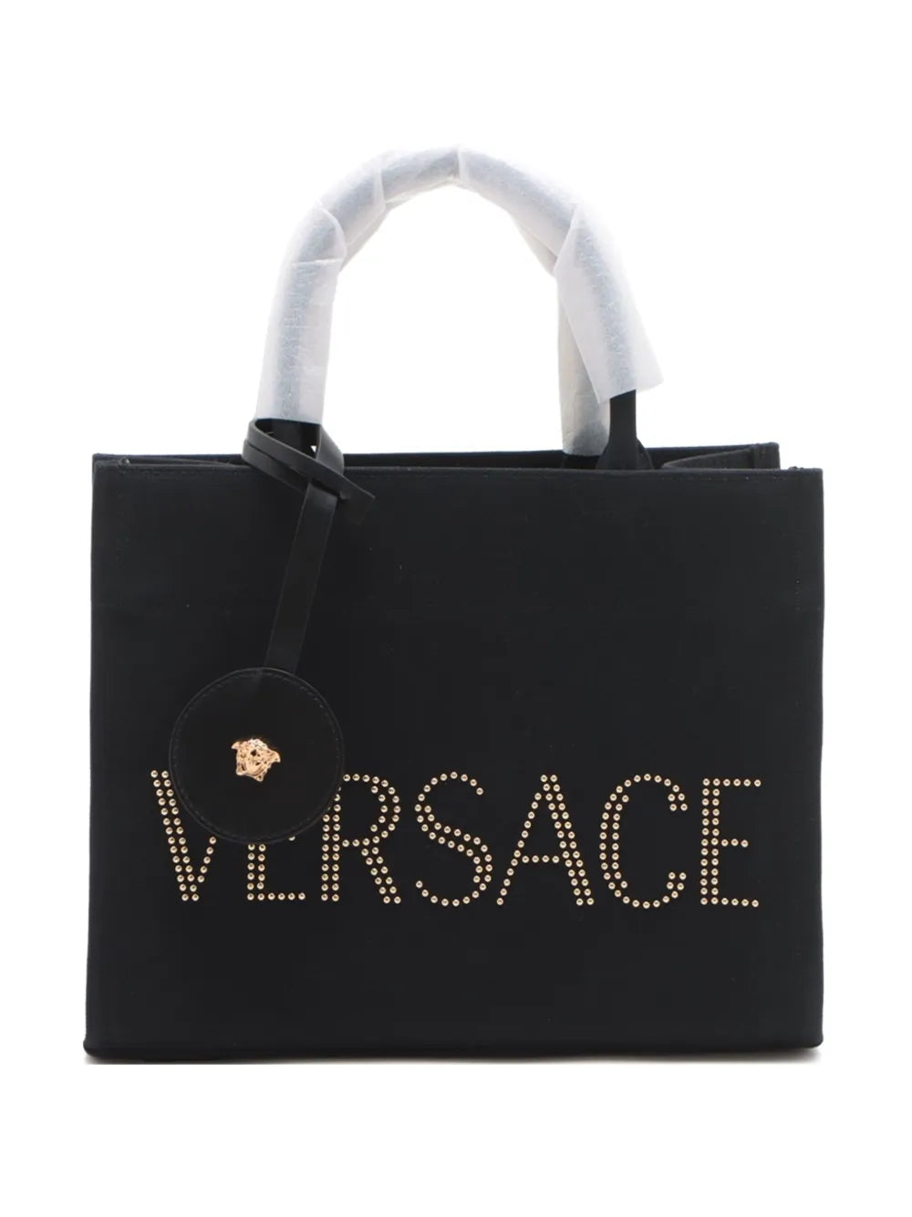 Versace 2020 2024 logo canvas tote bag