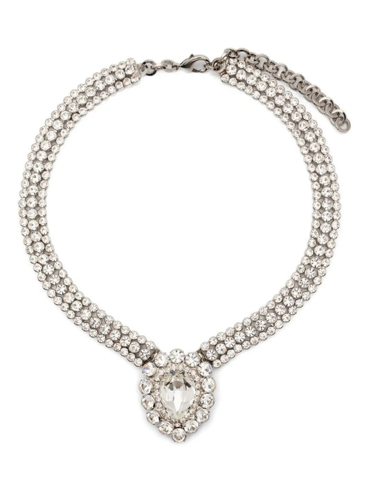 Alessandra Rich crystal embellished necklace